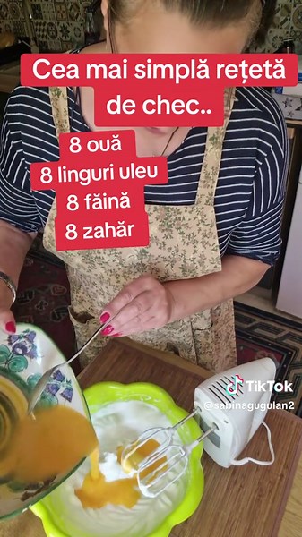Cea mai simplă rețetă de chec delicios