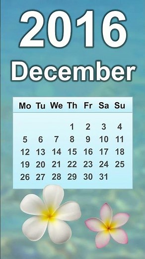 December 2016 Calendar
