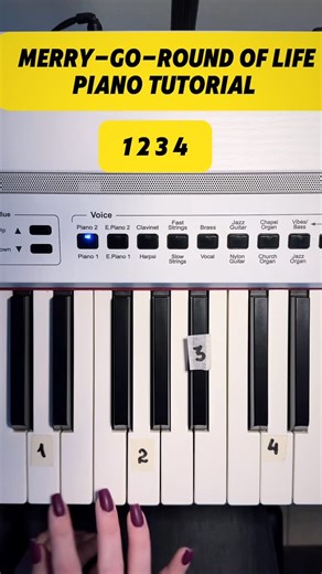 PIANO LESSONS on Instagram: "Merry Go Round Of Life Piano tutorial . #pianolessons #learnpiano #pianodubai #musiceducation #pianoonline"