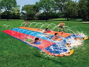 Details Banzai Triple Racer Water Slide Top