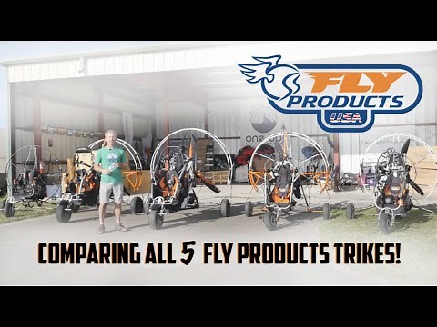 Hands On Comparing the entire Fly Products Paramotor Trike Line-Up in under 9 Minutes