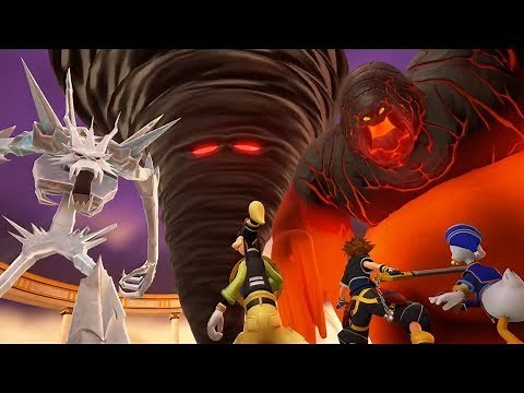 Titans Boss Fight - Kingdom Hearts 3 English Dub (Hercules World) - KH3