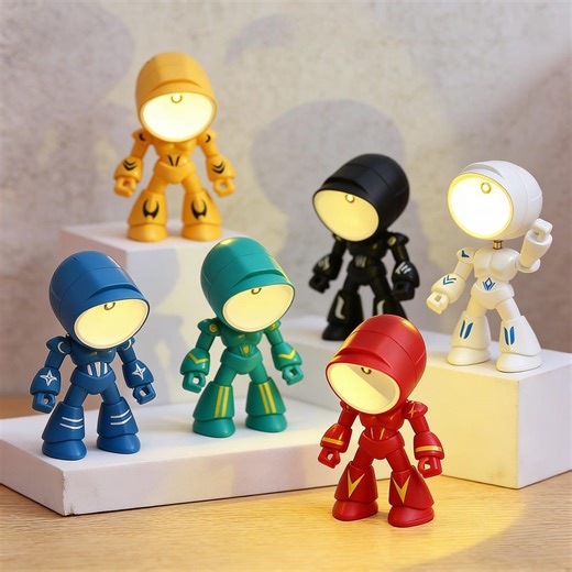 Posable Robot Table Lamp – Cordless Eye-friendly Desk Decor With Phone Holder - Etsy
