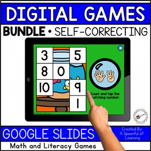 Digital Math and Literacy Games Bundle | Digital Centers | Google Classroom
