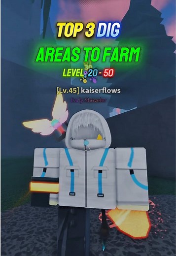 Best Areas to Farm DIG Lvl 20-50 || #dig #digroblox #fisch #roblox #fyp #kaiserflows