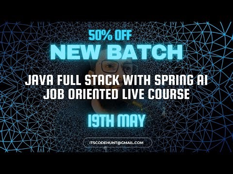 🚀 Java Full Stack Development with Spring AI | New Batch from 19th May | Live + Recorded | 50% OFF 🔥