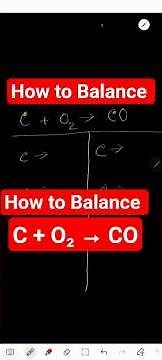 How to Balance C + O2→ CO | Step-by-Step Incomplete Combustion Reaction Tutorial