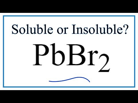 Is PbBr2 Soluble or Insoluble in Water?