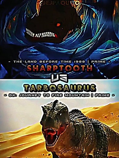 Tarbosaurus (speckles) vs og sharptooth #short #dinokin2 #thelandbeforetime