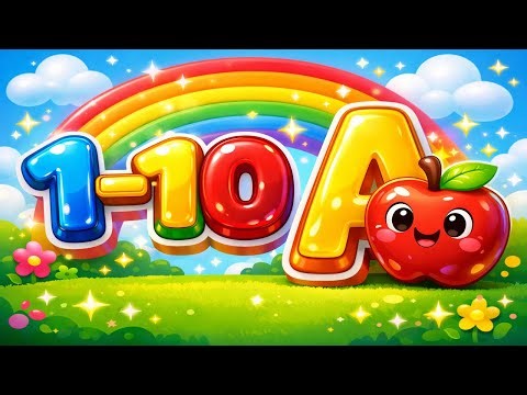 A is for Apple 🍎 | Learn Alphabets & Counting Numbers for Kids | ABC Learning