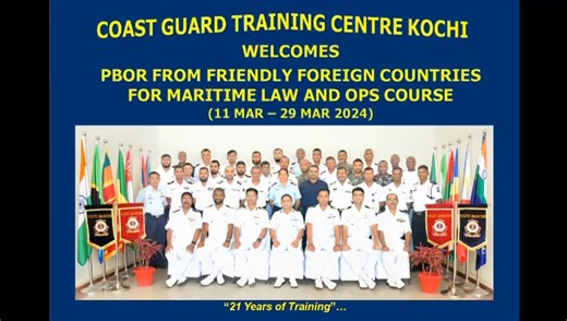 In continuation to “Capacity Building through meaningful Training”, 32 Officers from 11 Friendly Foreign Countries have successfully completed #MaritimeLaw & Operations Course conducted at Indian Coast Guard Training Centre #CGTC Kochi. Three weeks specialised course commenced on 11 Mar 24 & culminated on 29 Mar 24 (todate) under the aegis of #ITEC programme of #MEA PMO India Ministry of Defence, Government of India Ministry of Home Affairs, Government of India Press Information Bureau - PIB, Go