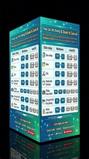 Tuyệt chiêu "Các phím tắt" trên Windows & Mac! 🤫 (Bạn Biết Chưa?) #Shorts