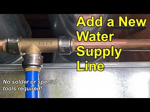 Add new supply line to existing copper pipe with SharkBite Max Slip Tee fitting; #DIYPlumbing