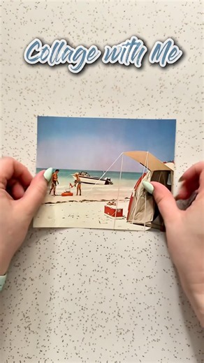 Collage with me | #beachvibes #collageart #collagewithme #creativity #paperart #cosmicart #retroart
