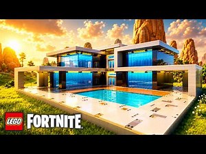 LEGO Fortnite Tutorial: How to build a Modern Mansion | Step by step