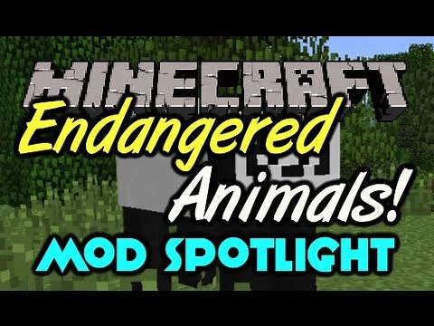 Minecraft - Endangered Mobs Mod Spotlight - 15 New Animals! (A Minecraft Mod)