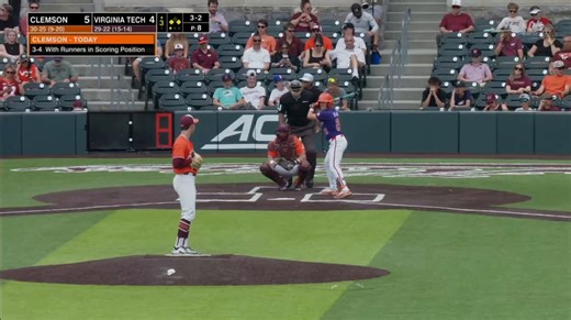Strange occurrence in Blacksburg.Clemson had a guy slide into home and score, but in the process the turf batter’s box got completely flipped over. 😳