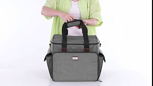 CURMIO Carrying Case Compatible with Bartesian Cocktail Machine, Insulated Cocktail Maker Machine Travel Bag with Pockets for Cocktail Capsules, Menu and Other Accessories, Grey (Patent Design)