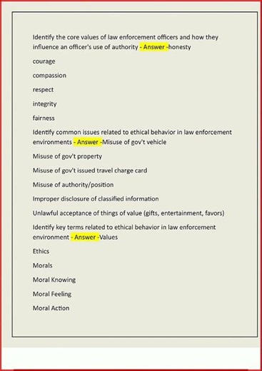 Fletc Uptp Exam 1 Actual Questions And 100 Correct Answers video