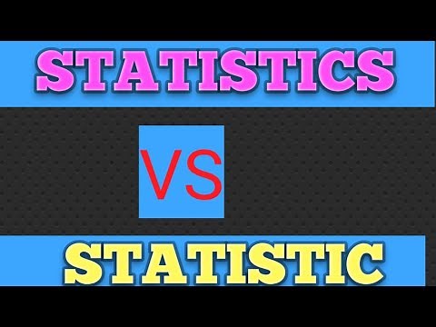 Statistics vs Statistic | Difference between Statistics and Statistic | Statistics Sense