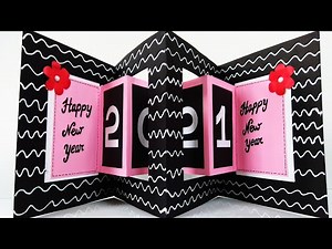 Happy new year card 2021 | how to make new year greeting card | new year card making handmade easy