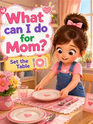 “What can I do for Mom?” Set the Table 🍽 image #kidslearning
