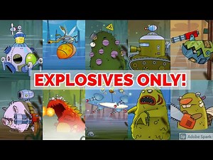 Swamp Attack Only Explosives vs All Bosses With Endings