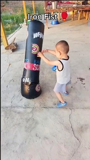 Iron fist 👊 #babybox #boxingkids #cutebaby