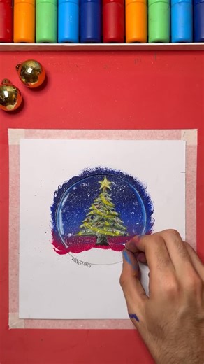 Gaspi Mendoza | Artist Oh My God on Instagram: "Pov: Painting a snow globe while listening to Brad Paisley talk about the story behind it on #countryheatweekly @amazonmusic #AmazonPartner"