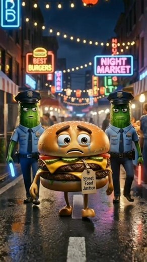 Sad Burger Story 💔🍔 | Night Market Street Food Justice | #shorts #trendingshortvideo🥺