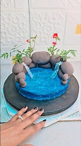 Beautiful Waterfall making at Home / Diy Waterfall idea #shorts #short #art