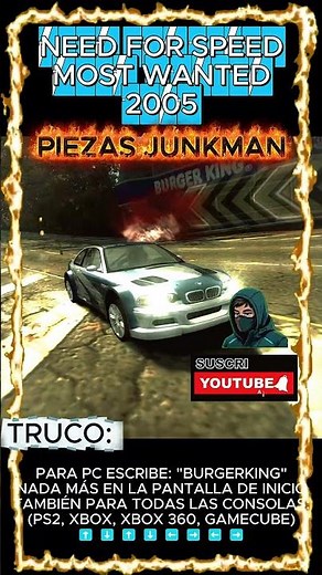 JUNKMAN PARTS Cheat in NFS Most Wanted 2005 (PC/PS2/Xbox/Xbox360/GameCube) 🛠️ #level1newplayer