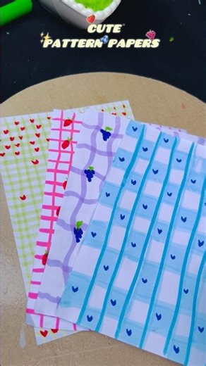 DIY cute pattern papers for beginners 📔🎨✨#youtubeshorts #papercraft