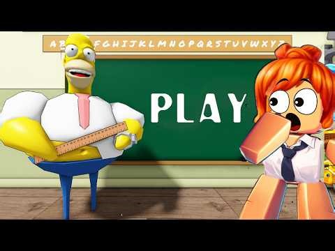 Escape Homers Detention! NEW FIRST PERSON ( OBBY) FUGA da ESCOLA HOMER BARRY