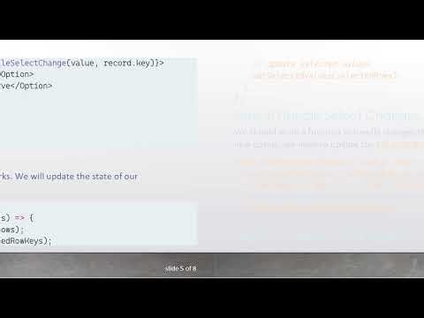 How to Sync Antd Multiple Select Table Checkbox State with a Select Option