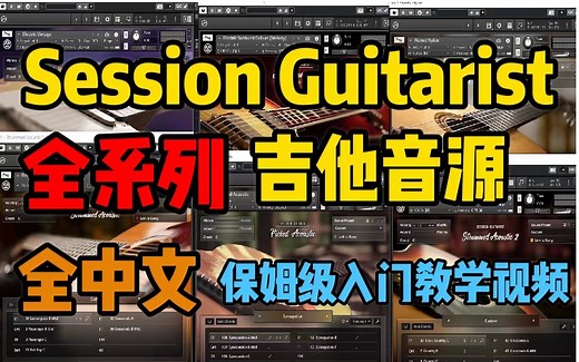 B站全中文 Session Guitarist 全系列吉他音源保姆级入门教学合集 【吉他音源 、吉他Loop、Melody 吉他设置、效果器等 详解】