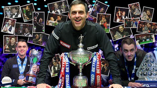 Ronnie O'Sullivan's record-breaking career statistics and achievements including his World Championship, UK Championship, Masters and ranking titles