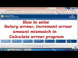 auto arrear calculation salary arrear increment arrear bill amount mismatch in ifhrms kalanjiyam
