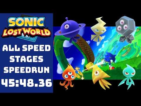 Sonic Lost World (3ds) - All Speed Stages - 45:48.36