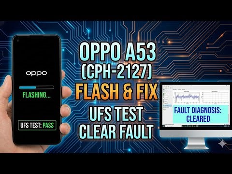 FLASH 64 I OPPO A53 I CPH-2127 I UFS TEST I CLEAR FAULT DIAGNOSIS