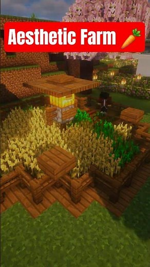 How to make an Aesthetic Farm 🥕 #minecraft