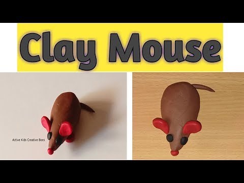 how to make mouse using clay / clay animals / clay modelling mouse