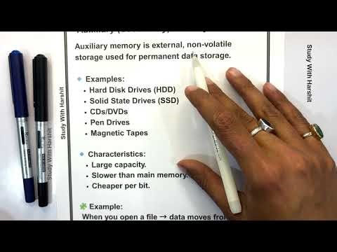 Auxiliary (Secondary) Memory Explained 💻⚡ | Computer Architecture Important Topic 2026