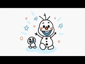 アナ雪のオラフとスノーギース〜Frozen olaf and snowgies〜簡単かわいいイラストレッスン49 #家で一緒にやってみよう
