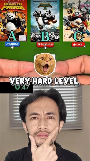 Tebak Kung Fu Panda Mana yang Kamu Lihat, A, B, atau C?