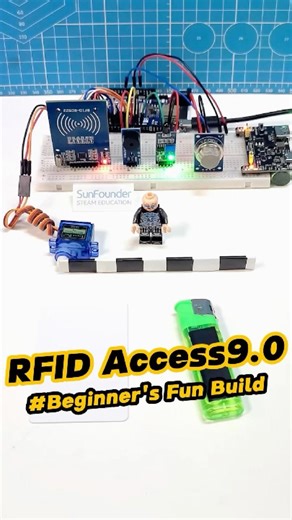 DIY RFID Door Lock with Smoke + Flame Alarm! 🔒🔥 #arduino #arduinoproject