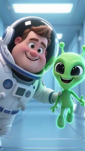 astronot dan alien bertemen #astronot #alien #shorts