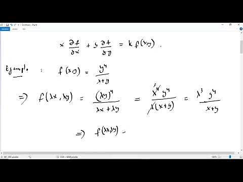 Funciones homógeneas y teorema de Euler (sobre funciones homógeneas) Ejemplos.