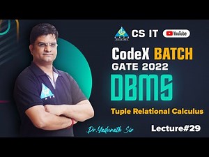#29 Tuple Relational Calculus | DBMS By Pathak sir | CS/IT | GATE 2022