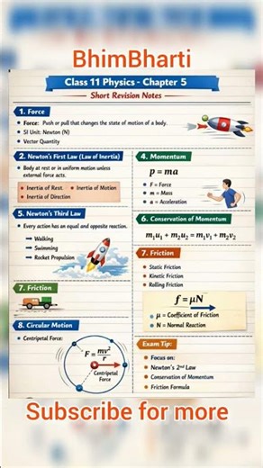 class 11 physics chapter 5 #short_notes #song_Delhi se Manali